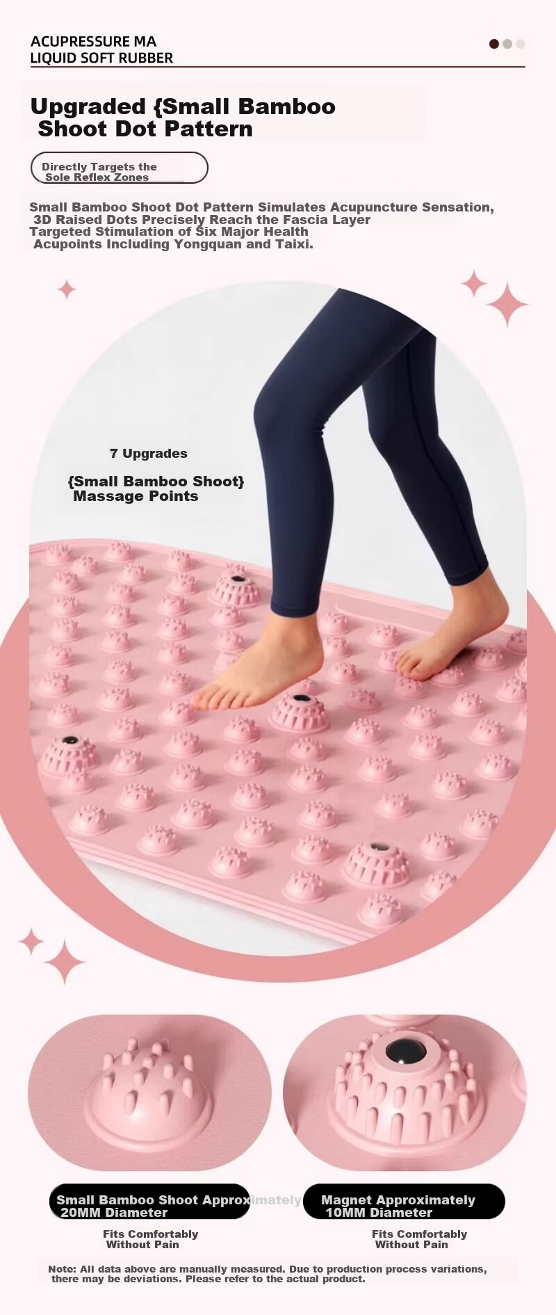 Chengyue Liquid Soft Gel Acupressure Board Ultra Slow Running Foot Massage Mat Foot Acupoint Therapy Toe Gray CY-622 4