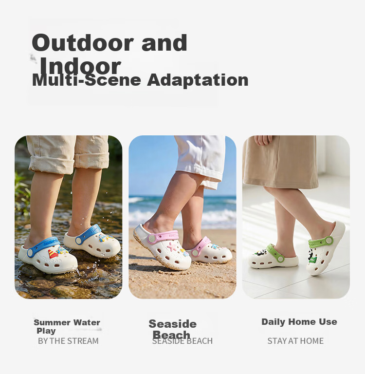 Mutong Kids Slippers Size 26 Summer Girls Baby Hole Shoes Cute Colorful Ribbon Beach Shoes Boys Water Play Shoes Bright Red 130 3