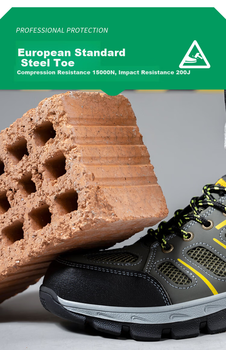 Jingtu Anti-Static Safety Shoes for Men Summer Breathable Steel Toe Cap Puncture-Resistant Work Shoes for Gas Station 857A Size 40 7