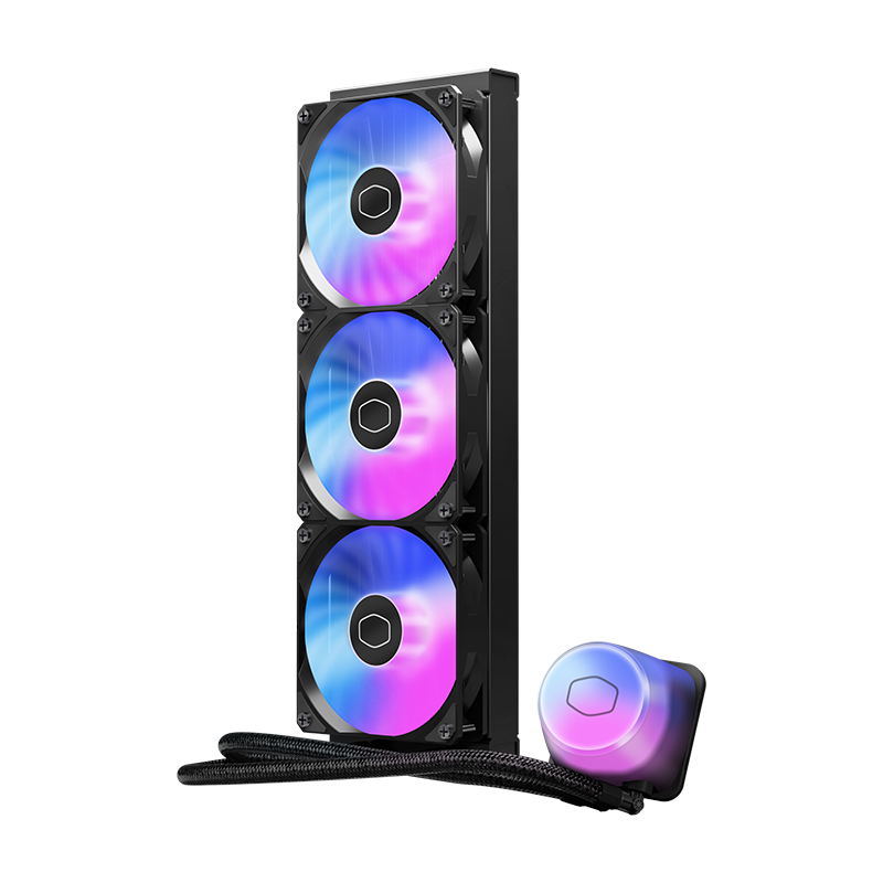 CoolerMaster MasterLiquid B360 Pro Refresh Edition ARGB CPU Liquid Cooler with New B6T Pump, Fully Illuminated Water Block, Daisy-Chain Fans, 2-in-1 Mounting Bracket