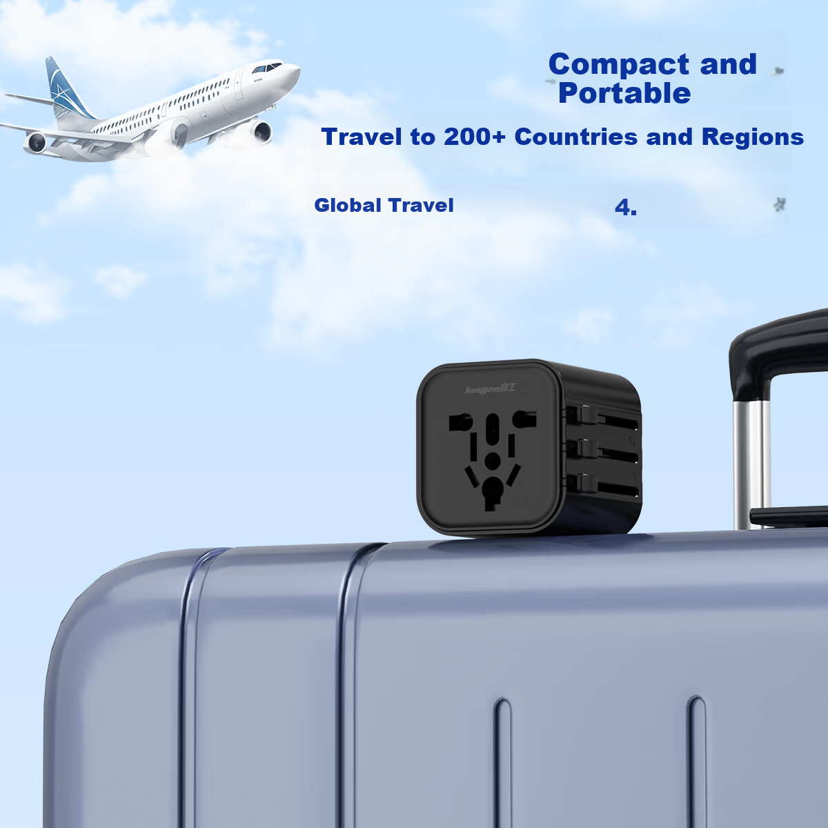 Lengon International Travel Adapter Plug - Universal Worldwide Power Converter for UK EU US AU Standards