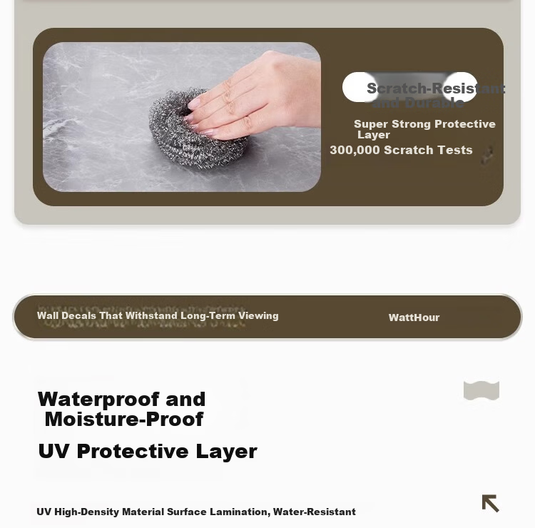 Washi PVC Self-Adhesive Waterproof Wear-Resistant Thickened Floor Sticker Frost Gray 1sqm 2pcs (80*80cm) 15
