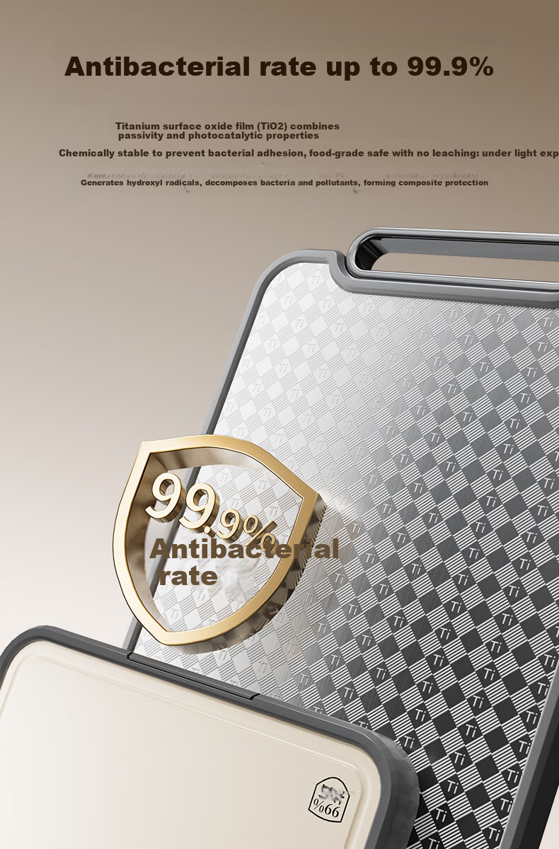 Kambach Pure Titanium Lightweight Scratch-Resistant Cutting Board Mold-Proof Antibacterial Household Chopping Board Pro Extra Large 7