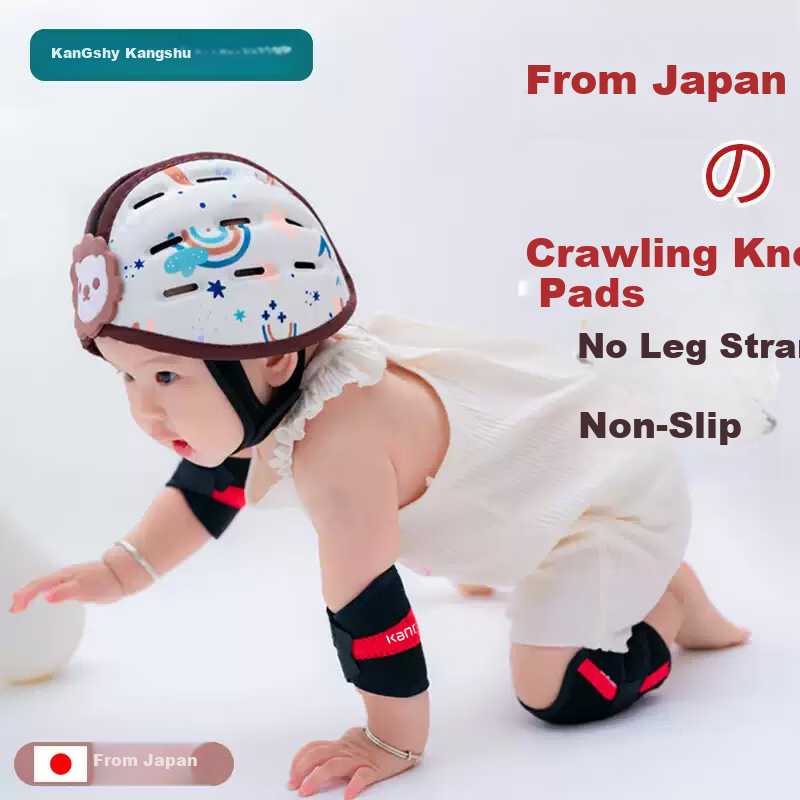 Kangshu Baby Crawling Knee Pads Children's Protective Knee Covers Toddler Walking Fall Prevention Infant Knee Leg Guards Full Set