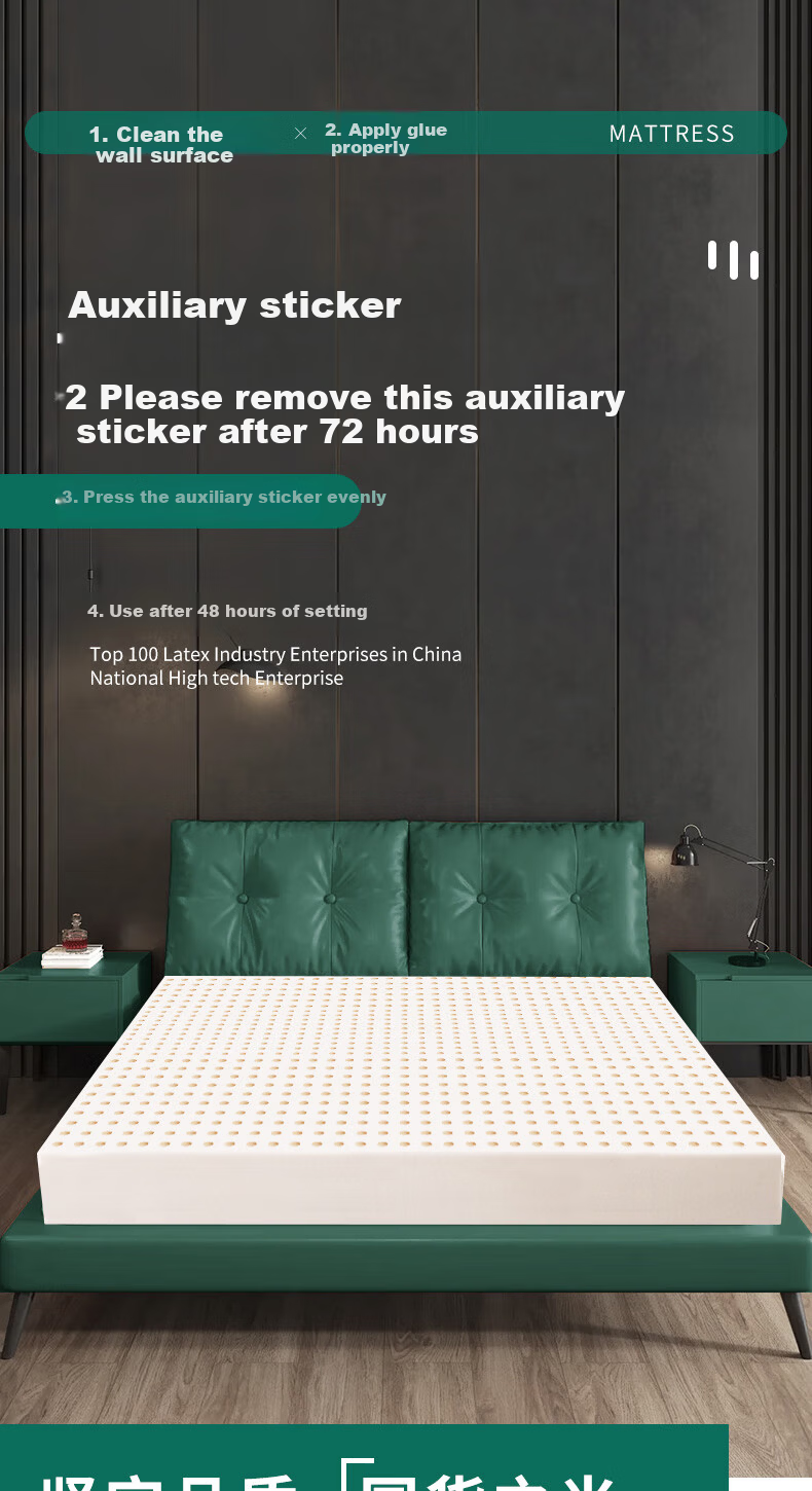 Yikafu Latex Mattress, 1.8x2m Natural Latex, 1.8m for Home Use, Tatami Style, 5cm Thick, Medium Firmness, 1.8*2 Meters 1