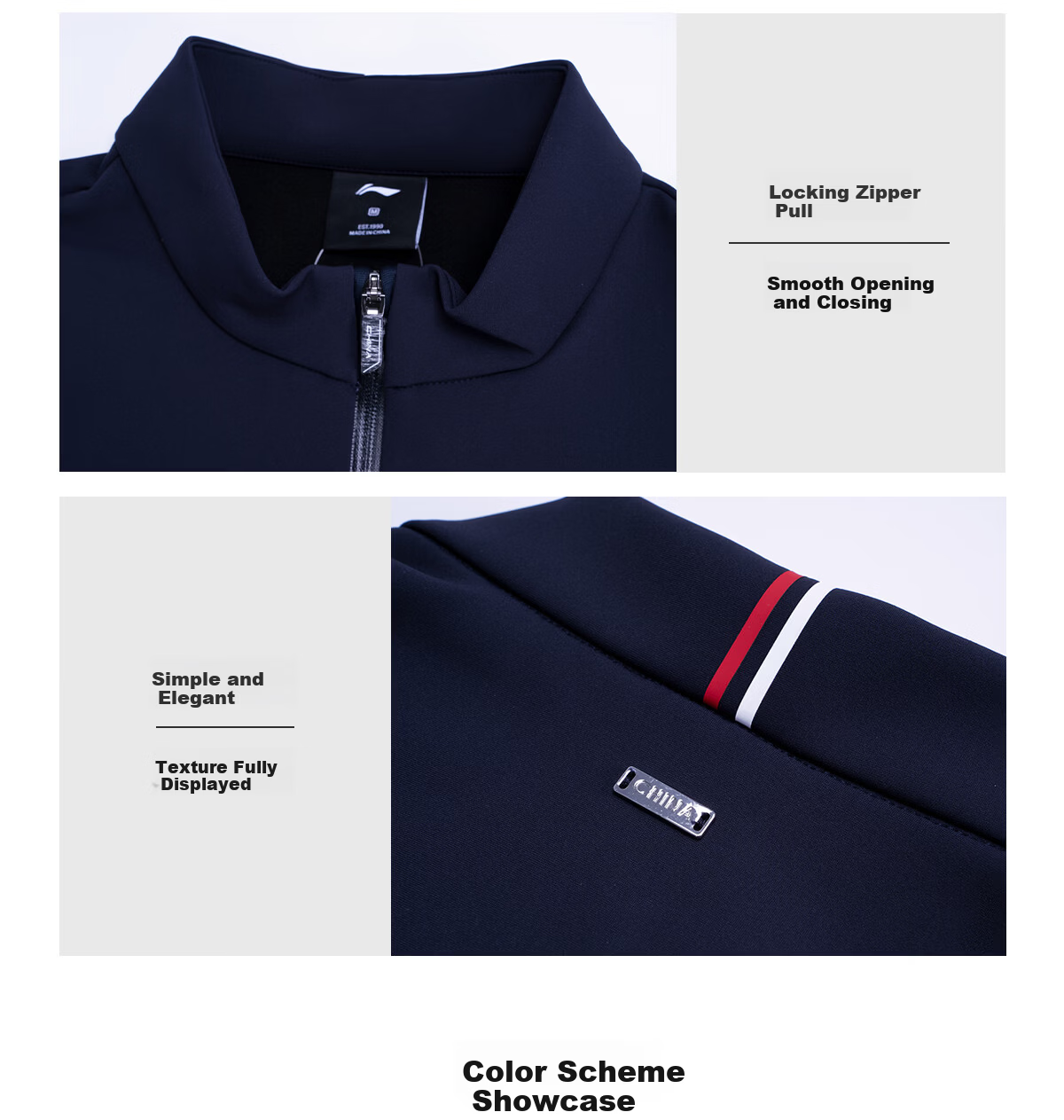 Li-Ning 26th Edition Honor Men's Sports Jacket National Team Style Business Stand Collar Casual Sportswear 9