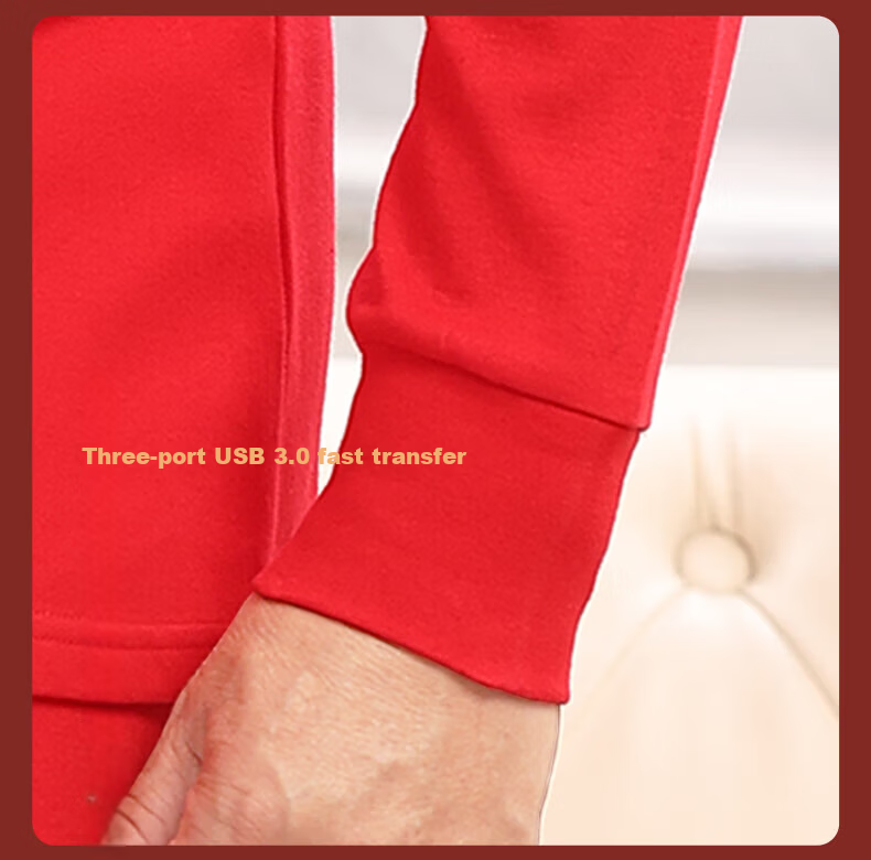 Hengyuanxiang Women's Red Pure Cotton Thermal Underwear Set for Middle-aged and Elderly, Lucky Year Autumn Long Johns and Socks 36