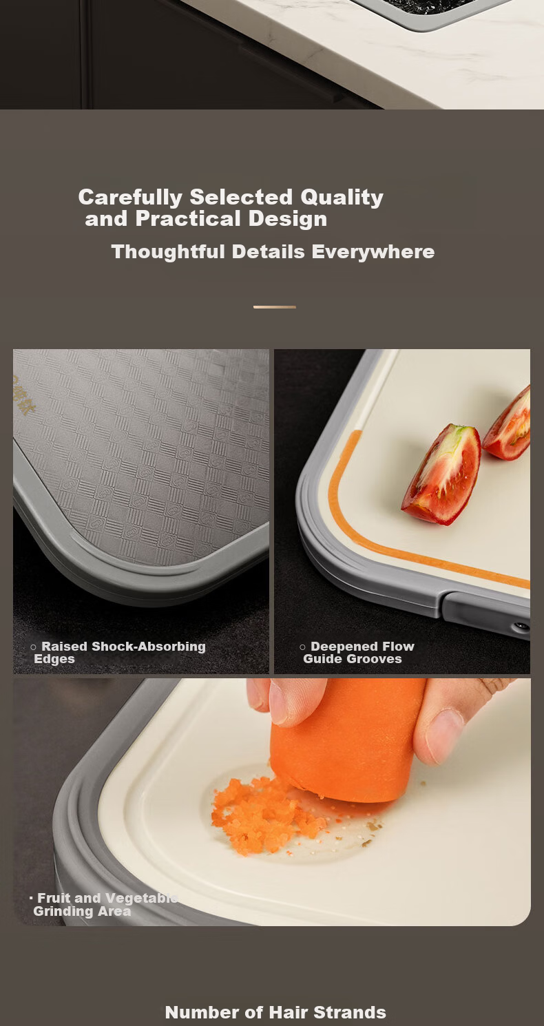 ASD Titanium Enjoy Series Double-Sided Cutting Board, Double-Sided Mold-Resistant Titanium + Antibacterial PP, 28cm 14