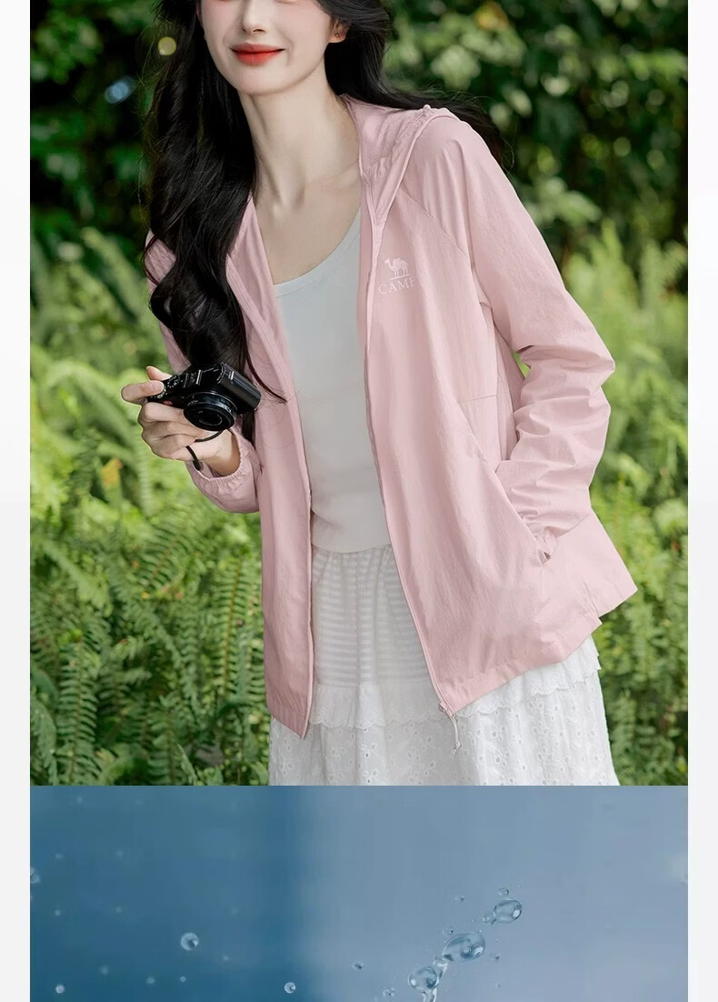 CAMEL Outdoor Original Yarn Sun Protection Jacket 2026 Spring Summer New Women's UPF1000 Cooling Water-Repellent Sports Jacket O015 10