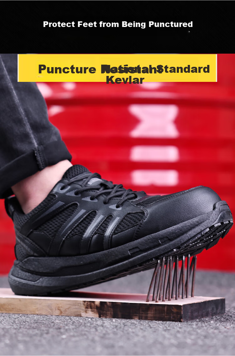Dinggu Men's Safety Work Shoes Steel Toe Anti-Smash Anti-Puncture JD1635hei41 3