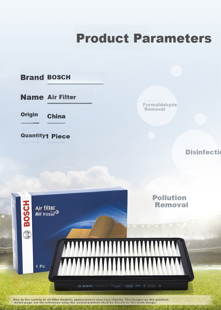 BOSCH Air Filter 2730 for Hyundai Sonata, Santa Fe, Azera, Cadenza, ix35, Kia K5, Sportage, Sorento 6