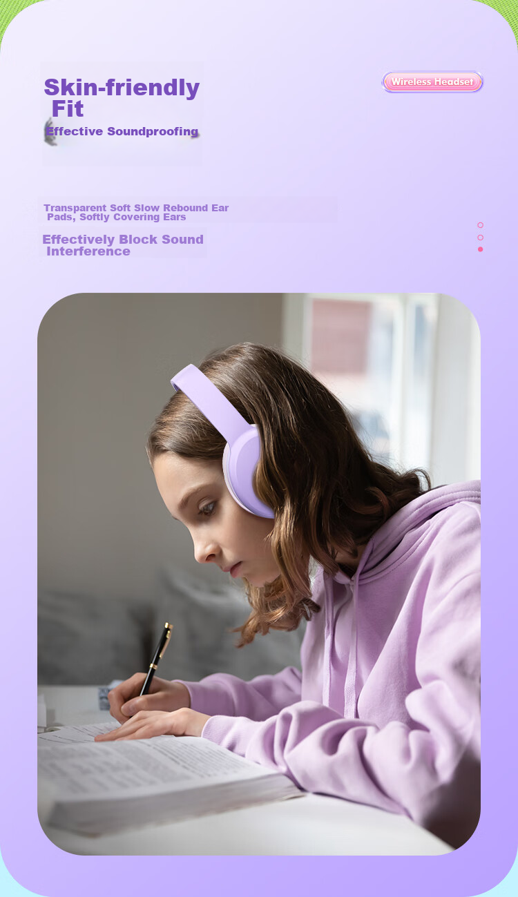 Newmine TB205 Backed Reading Device, Wireless Bluetooth Headphones with In-Ear Monitoring, Over-Ear High-Quality Sound, for Computer Classes, Gaming, Sports, Long Battery Life, Ear-Style Popular Equipment 12