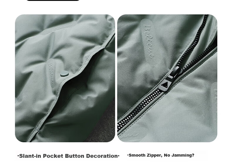 JEEP SPIRIT Men's Autumn Winter Down Jacket Warm Duck Down Coat Trendy Stand Collar 4