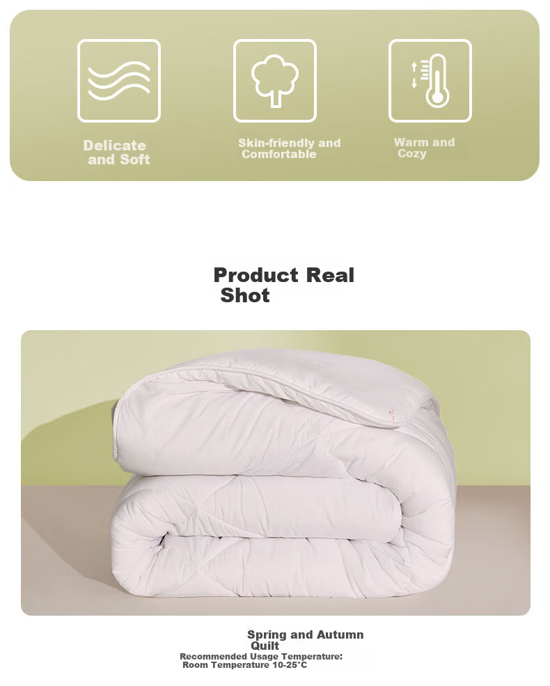 LOVO Luolai Home Textiles Quilt, Anti-Mite Seven-Hole Fiber Spring And Autumn Comforter, 220x240cm, JINGDONG Customized Versio 8