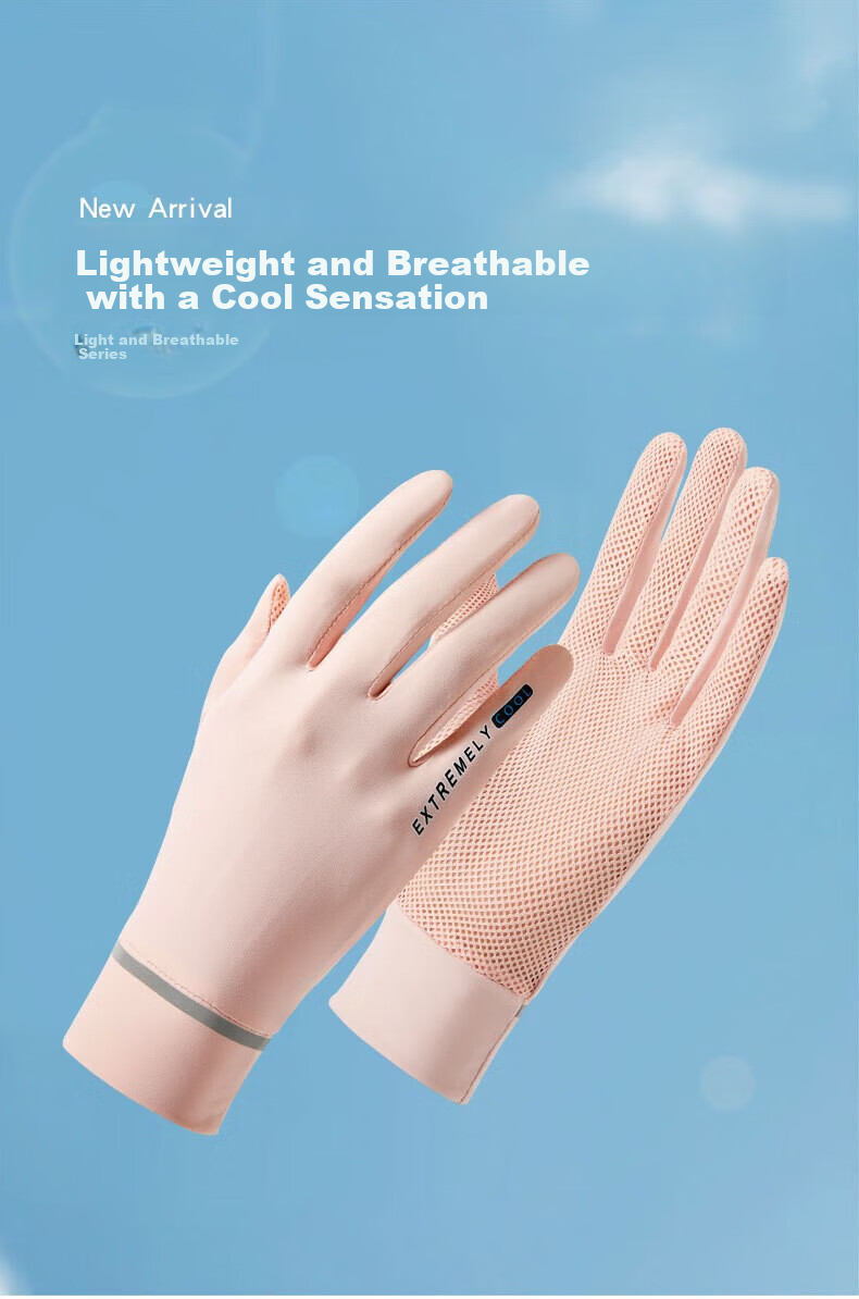 Cheguimu Sun Protection Gloves for Women, Summer Lightweight Outdoor UV-Resistant Arm Sleeves, Long Ice Silk Cycling Gloves 2
