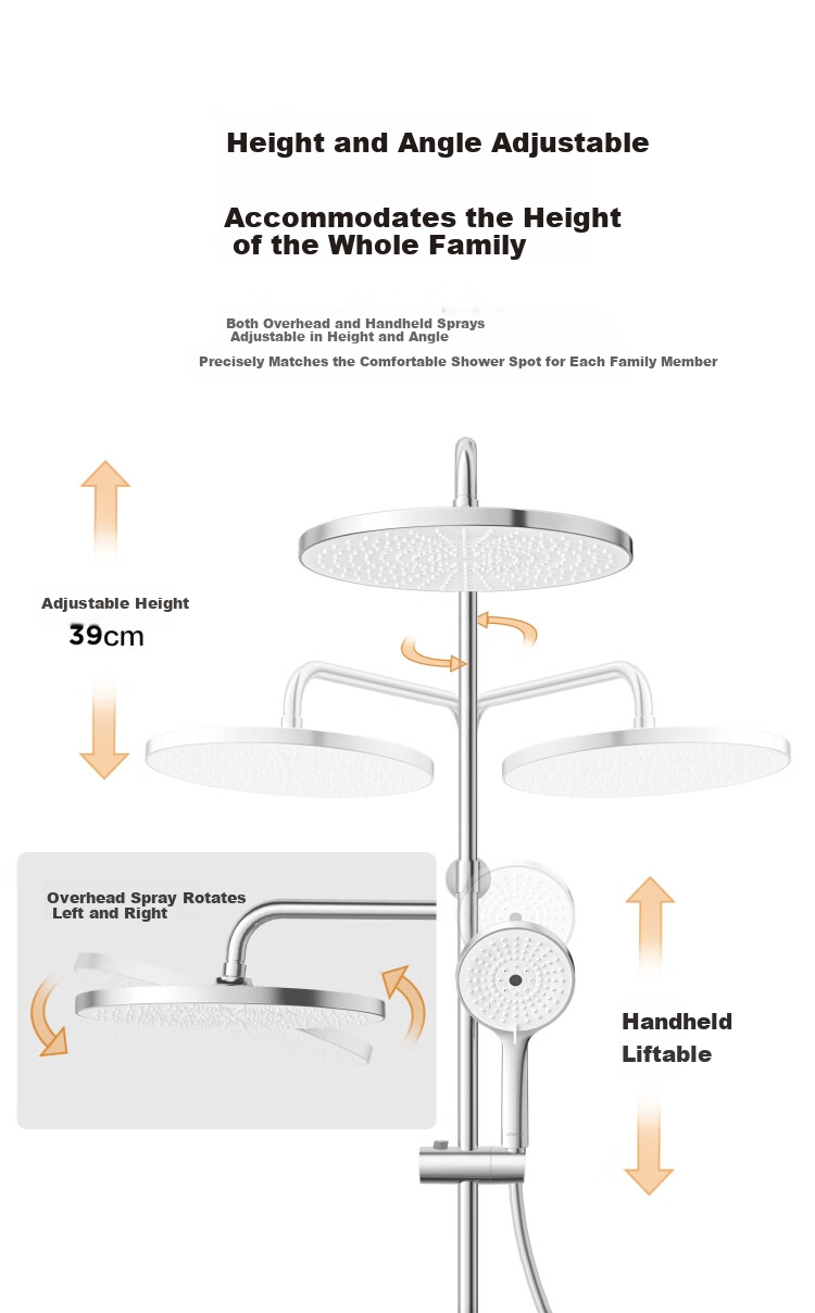 ARROW Shower Set Four-Function Pressurized Keypad Overhead Shower Complete Set 29