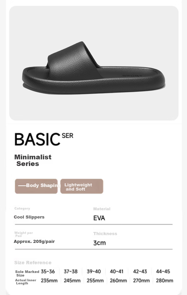 Qiumuxi Couples EVA Home Slippers Non-Slip Soft Bathroom Shower Comfortable Cool Slippers Coffee Color Size 36-37 2