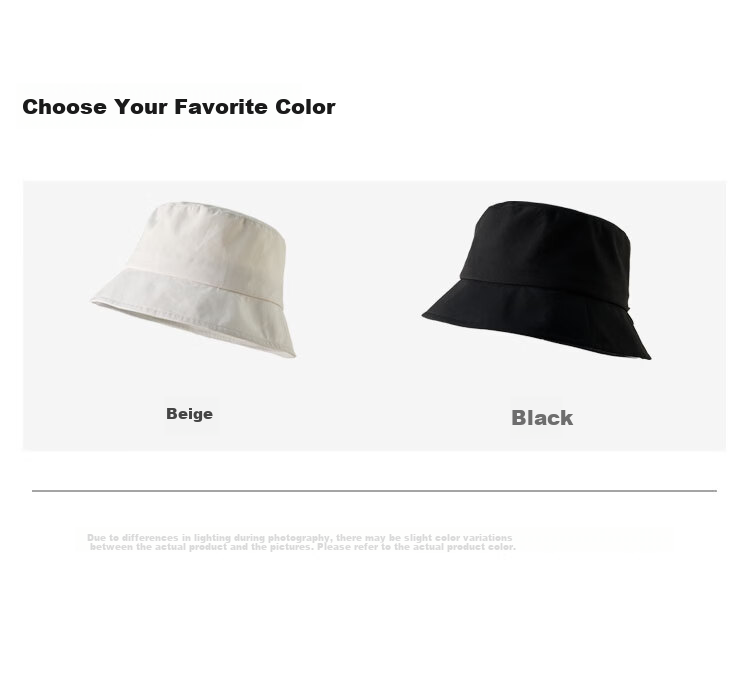 Zhenxiang Men's Solid Color Simple Versatile Bucket Hat Sun Protection UV Protection Summer Spring P1179 11