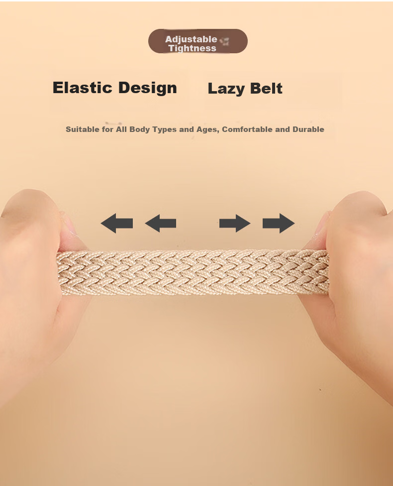 HOCR Canvas Belt Ins Style Woven Elastic Waistband Comfortable Breathable Unisex Jeans Belt 10