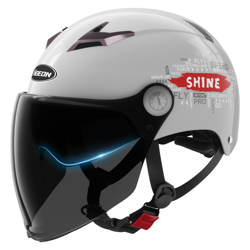 Feige Spreck 3C Certified Electric Vehicle Helmet New National Standard Unisex Motorcycle Half Helmet Electric Bike Sun Protection Summer Safety Helmet 013 Advanced Gray [Smart Photochromic Long Visor