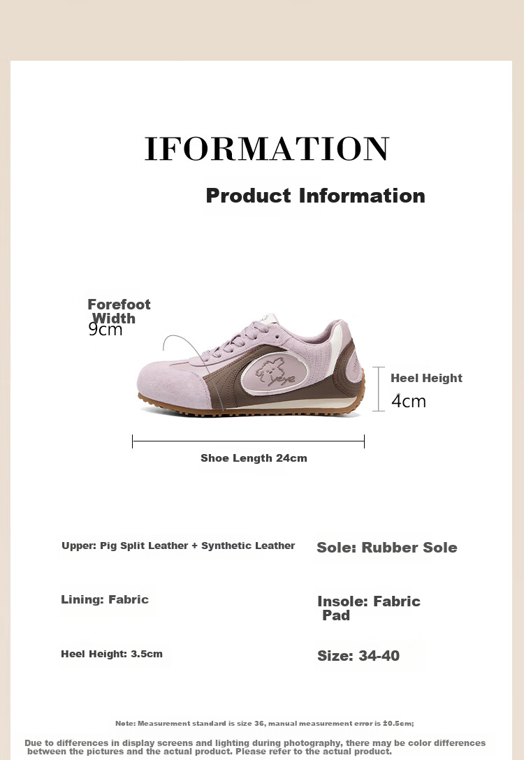 Zhuoshini Casual Purple Puppy 2026 New Women's Height Increasing Trainer Versatile Sports Casual Shoes Gray Purple Size 37 6