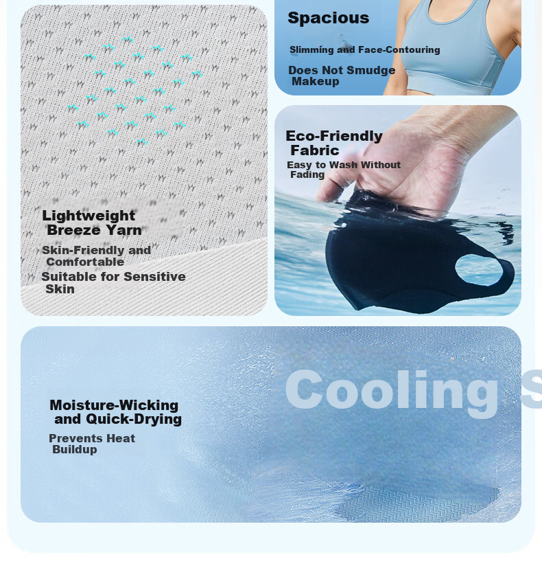 Li-Ning Sun Protection Face Mask for Men And Women, Ice Silk UV-Resistant 3D Sunshade Mask for Running, Cycling, Breathable with Eye Corner Protectio 4