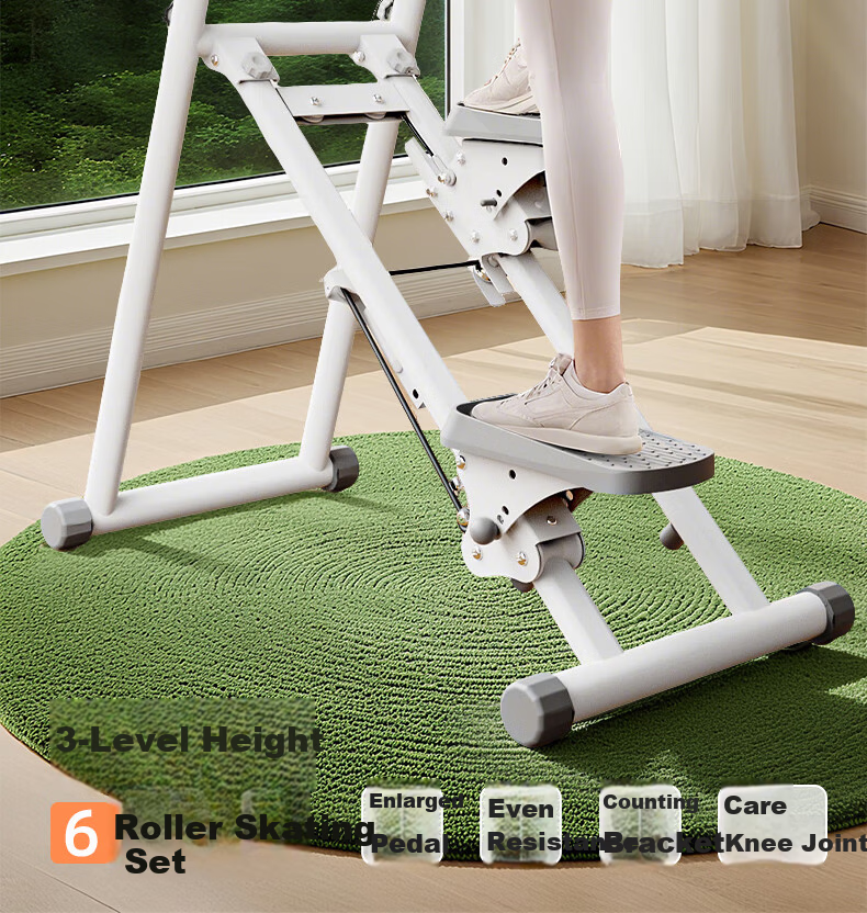 KOGER Multifunctional Stair Climber Home Fitness Equipment Indoor Mountain Climbing Stair Stepper Deluxe White 4