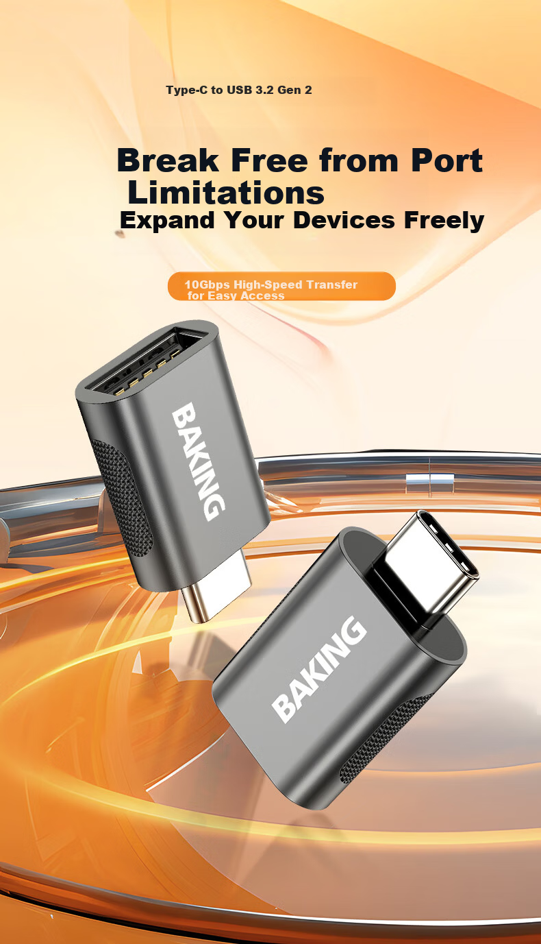 Baking Type-C to USB OTG Adapter Compatible with Apple iPhone 17/16/15, Huawei Phones, Charging Cable, Data Cable, USB Drive, iPad, Laptop, Keyboard, Mouse, Car 1