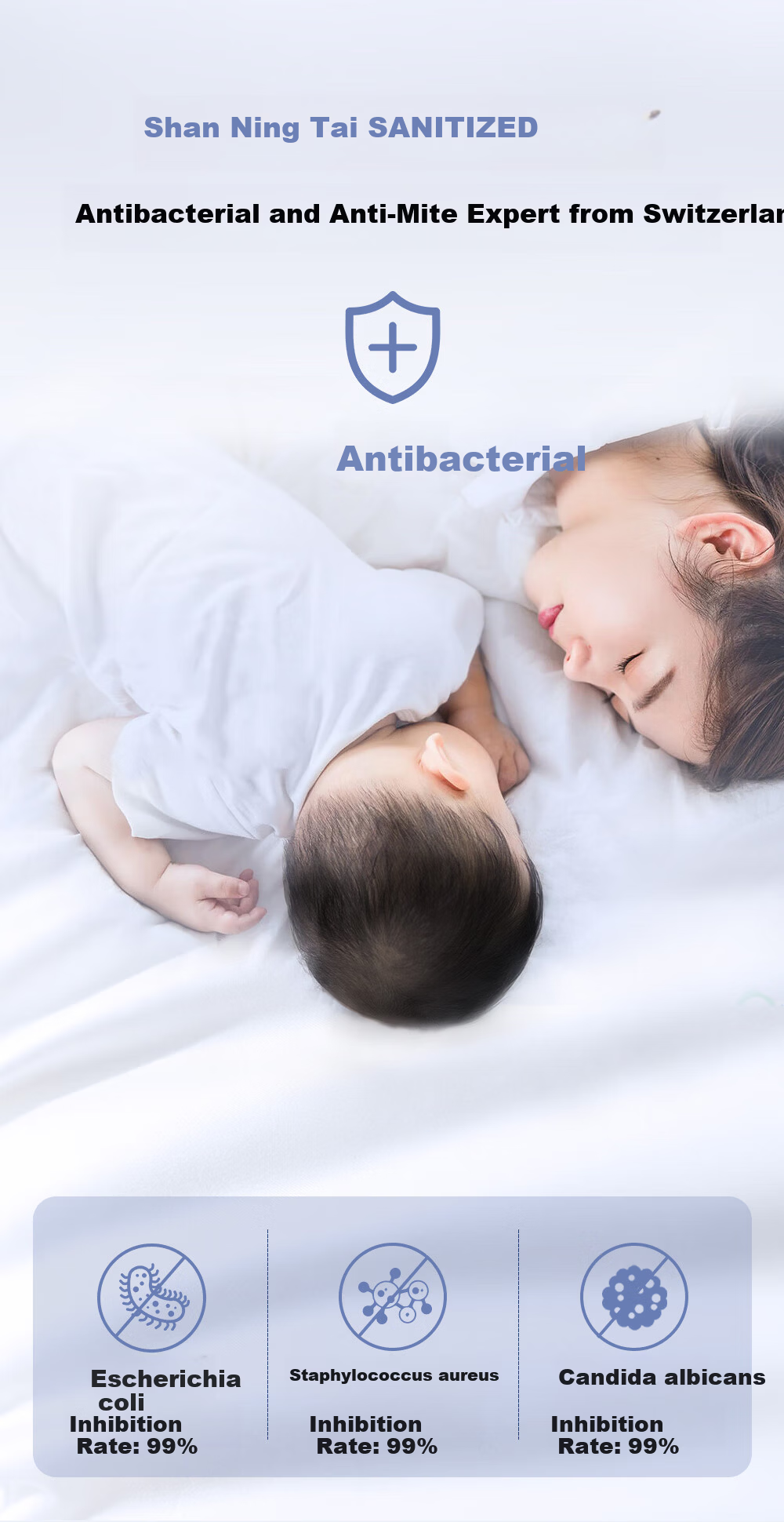 One's Member Antibacterial and Anti-Mite Fiber Pillow 60s 850g Low Pillow Single Pack 1