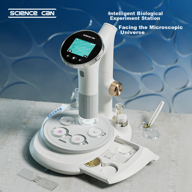 Science Can Screen Microscope Portable Professional Electronic Toy for Middle School Students Boys and Girls Children's Day Gift