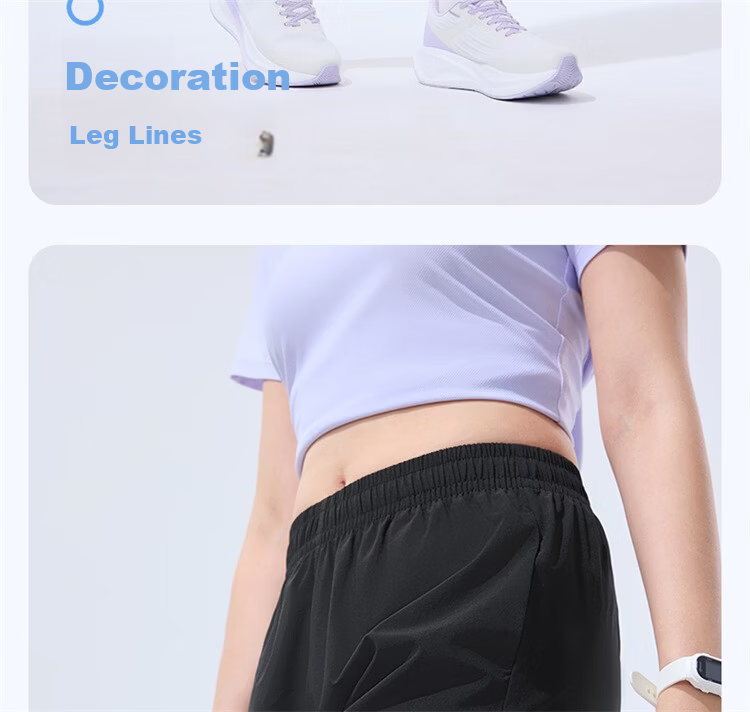 Xtep Women's Summer Breathable Moisture-Wicking Quick-Dry Running Fitness Outdoor Training Cooling Sports Shorts 12