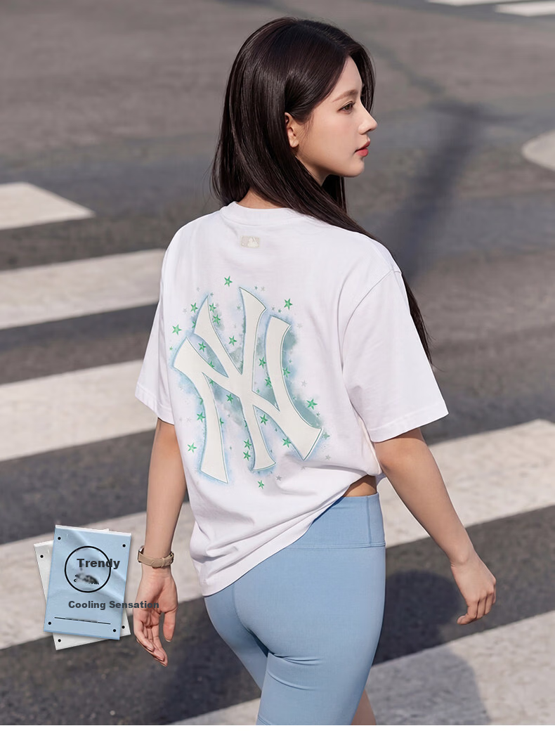MLB Unisex Short Sleeve Starlight Back Label Cooling T-Shirt Casual Sports Tee 3ATST0163-50WHS-XL 2