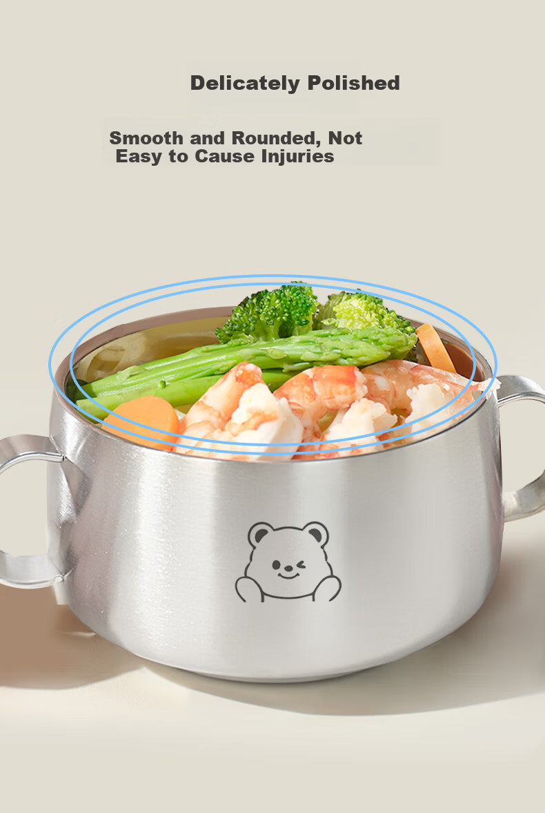 DOCTOR MA Egg-Shaped Baby Food Bowl, Integrated Silicone Suction Bowl with Plate for Children's Meals, White Tableware 5