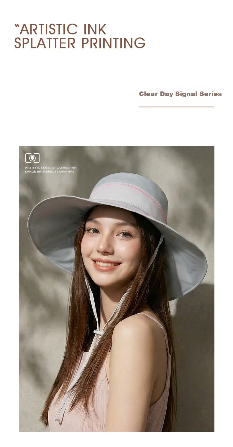 CACUSS Women's Sun Hat Summer Wide Brim Outdoor Vacation Beach Hat Cotton Neck Protection Face Shield Sun Hat Orange Pink 5