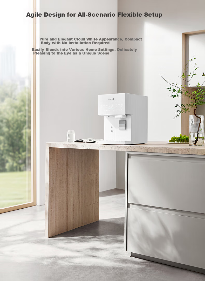 COLMO Water Purifier Polaris Little Ice Diamond Hot and Cold Integrated Ice Cube Heating Water Purifier Household Desktop No Installation Instant Heating CWHOTB-C11 13