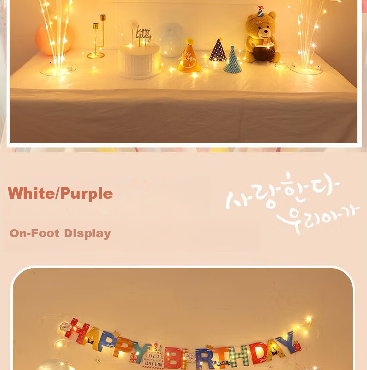 Gongxun Children's Hand-Held Cartoon Birthday Party Decoration, Boys Girls Baby First Birthday Scene Setup, Banner And Bunting 2