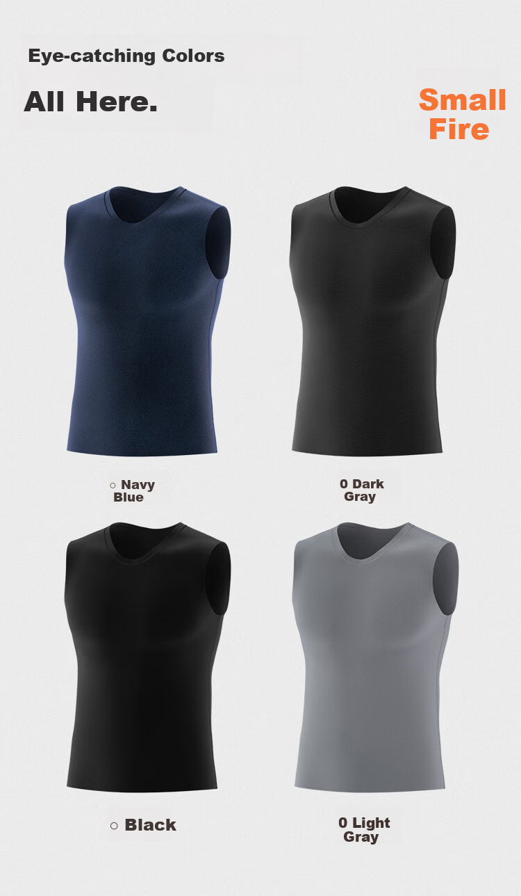 HLA [Xiao Huo-Air7] Men's Thermal Vest Double-Sided Fleece 230g Antibacterial Heating Warm Jacket Vest 2-Pack 15