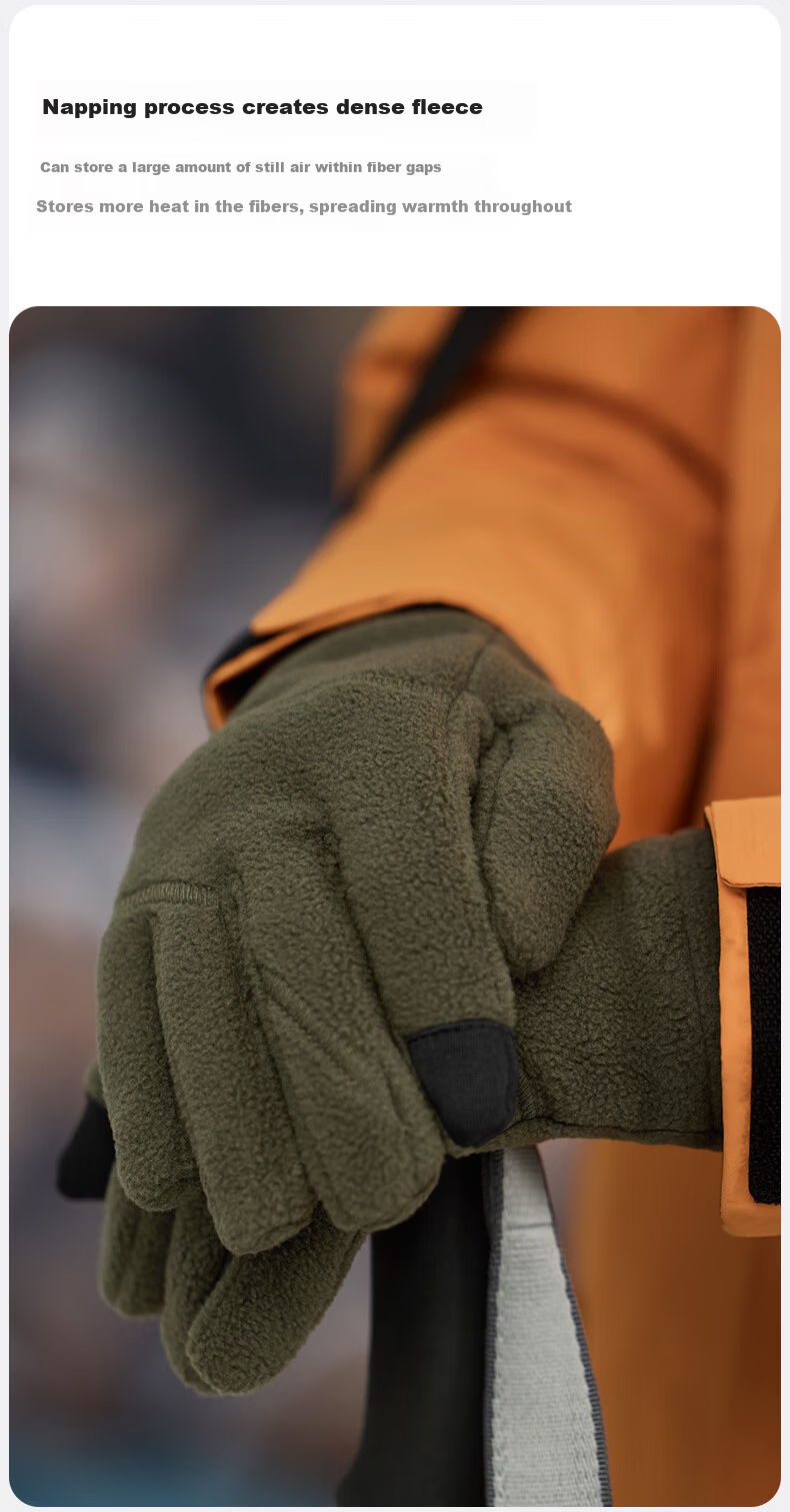 MISSION UV Fleece Lined Thermal Gloves for Men Winter Outdoor Driving Riding Electric Motorcycle Bicycle Windproof Cold Resistant Touchscreen Gloves 4