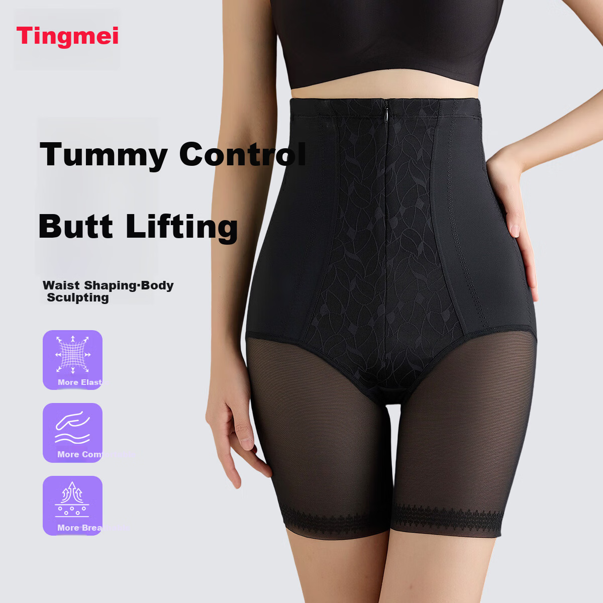 GRACEWELL High Waist Shaping Hip Lift Strong Tummy Control Postpartum Body Shaping Waist Trainer Hip Lifting Custom Medical Grade Safety Underwear for Women