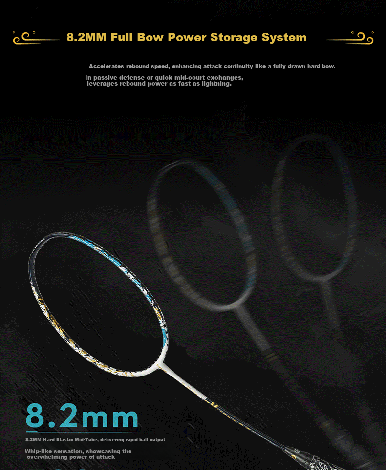 KUMPOO 2026 New Carbon Fiber 4U Ultra-Light Professional Badminton Racket Xunfeng Shanhai NEW White/Black 7