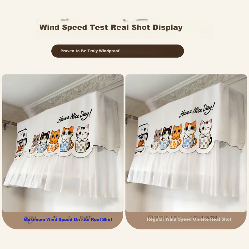 Shuangwei Air Conditioner Wind Deflector, Air Conditioner Cover for Postpartum Women And Infants, Anti-Direct Blowing Shield, 1P/1.5P/2P Wind Baffle, Air Outlet Wind Guard, Wall-Mounted, 94cm Long, K14 3