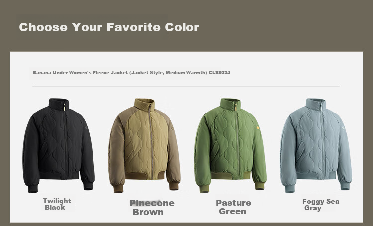 Beneunder Women's Fleece Jacket Warm Mid-Weight Machine Washable Outdoor Cotton Coat CL004 Down-Like 55