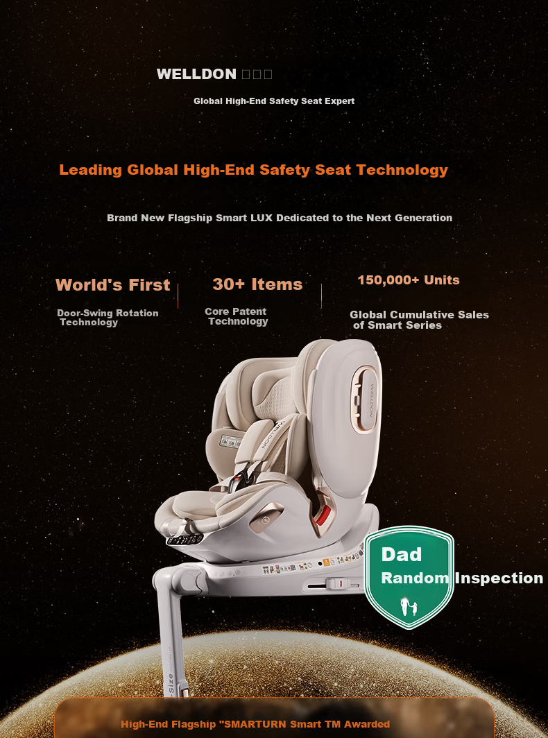 Welldon Smart LUX Child Safety Seat 0-7 Years i-Size Intelligent Ventilation AI Voice Rotation 4