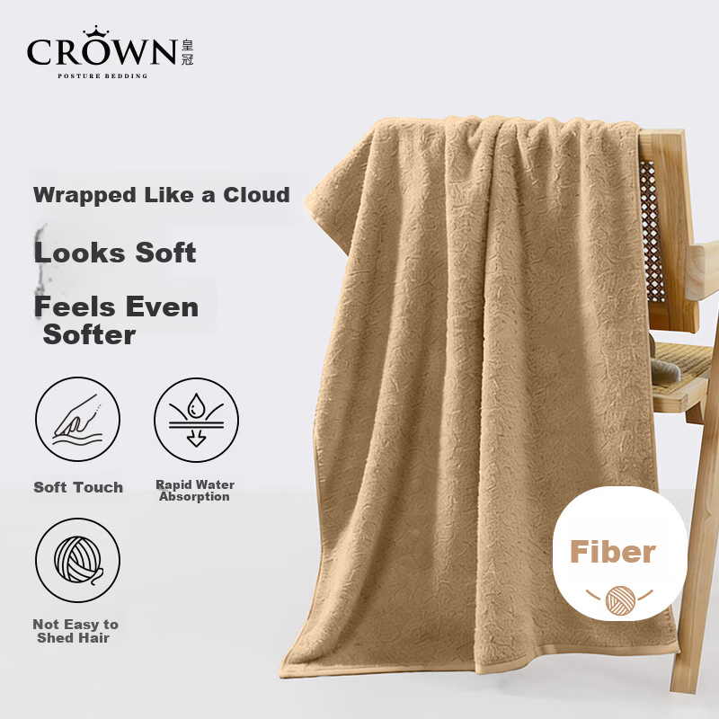CROWN Bath Towel Set for Men and Women, Extra Large, Thick, Absorbent, Lint-Free, Class A Skin-Friendly Quick-Dry Towels