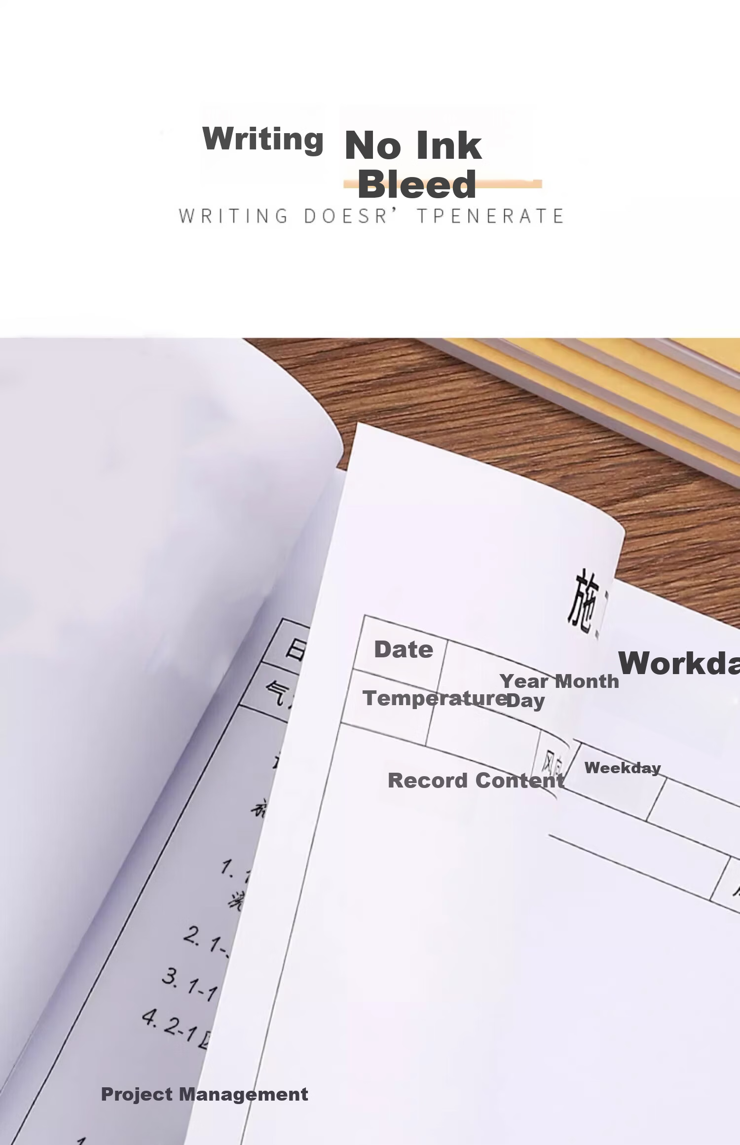 Congpai A4 Construction Logbook Official Supervision Log 2025 Building Safety Log Worksite Attendance Book Single-Sided 5-Pack 2