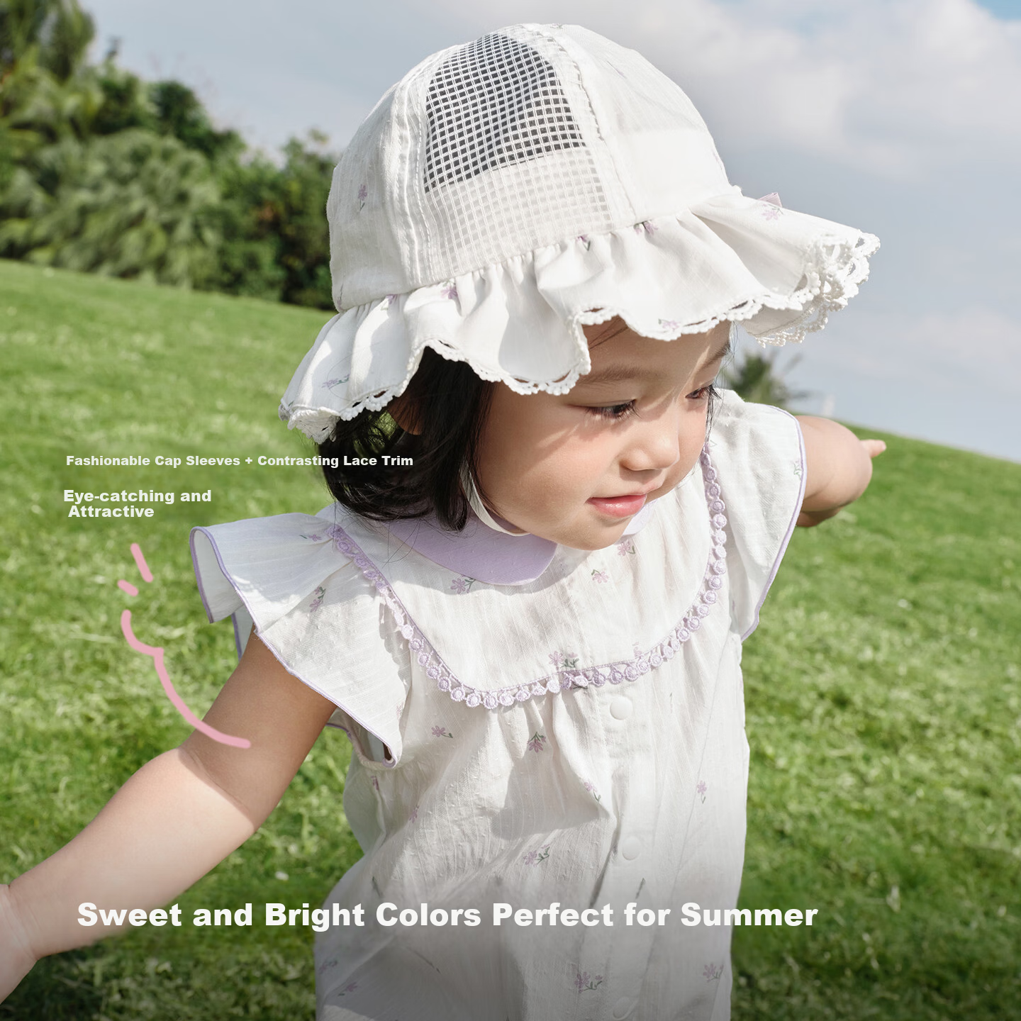 Balabala【balaOne】Baby Romper Infant Jumpsuit Girls 2026 Delicate Sweet Cute