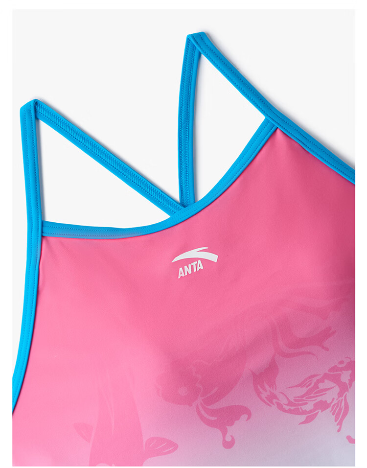 ANTA Zhang Yufei Edition Women's Competitive Racing Swimwear Training Triangle One-Piece Slim Backless Pink M 21