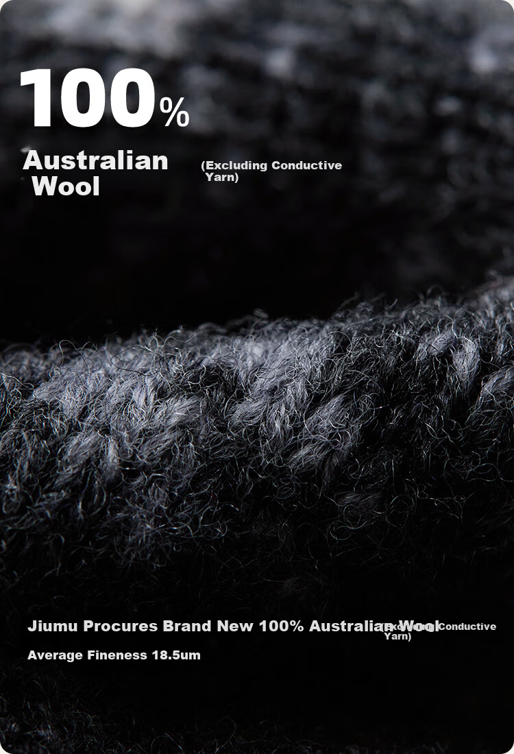 JIUMU 100% Wool Thermal Gloves for Men Winter Fair Isle Thickened Cold-Resistant Touchscreen Knitted Wool Gloves 3