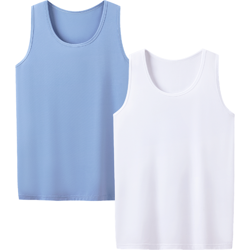 Threegun Youth Cooling Antibacterial Breathable Modal Boys' Vest 2-Pack Men's Set 1 Size 165