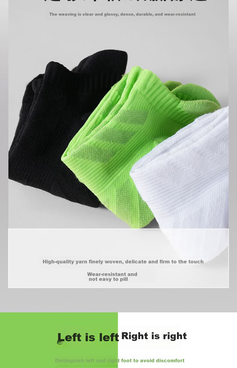 361° Men's Sports Breathable Sweat-Absorbing Shock-Absorbing Non-Slip Running Marathon Socks Black - 3 Pairs One Size 10